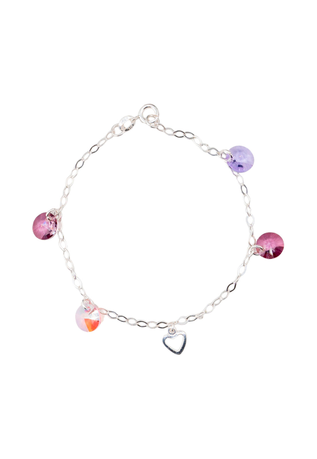 Pulsera Marie Plata Italiana 925 Cristal Genuino Rose