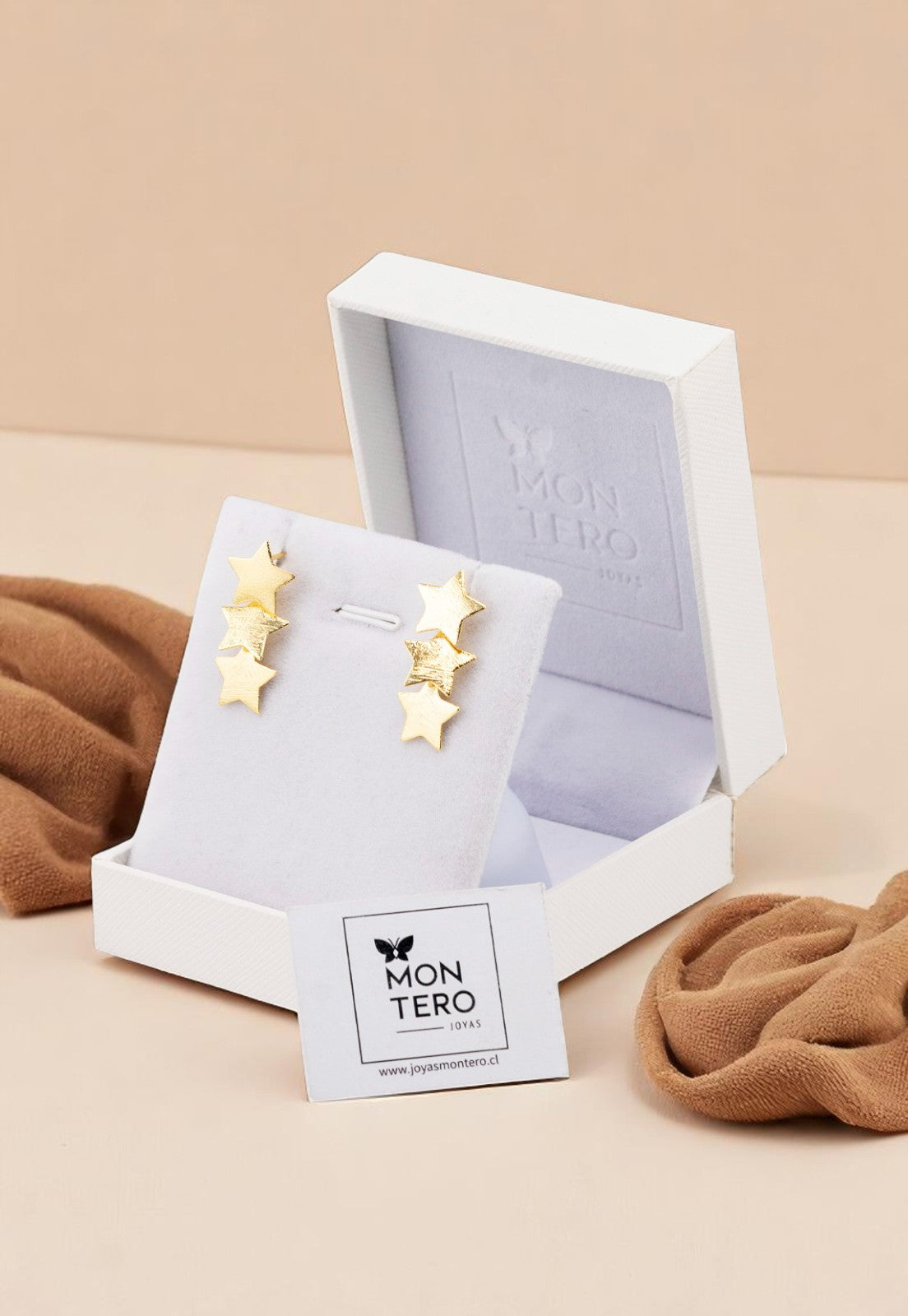 Aros Moria Baño de Oro de 24 k