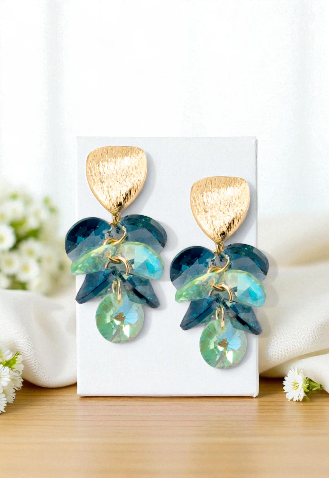 Aros Paula Gold 24K Cristal Mont Blend