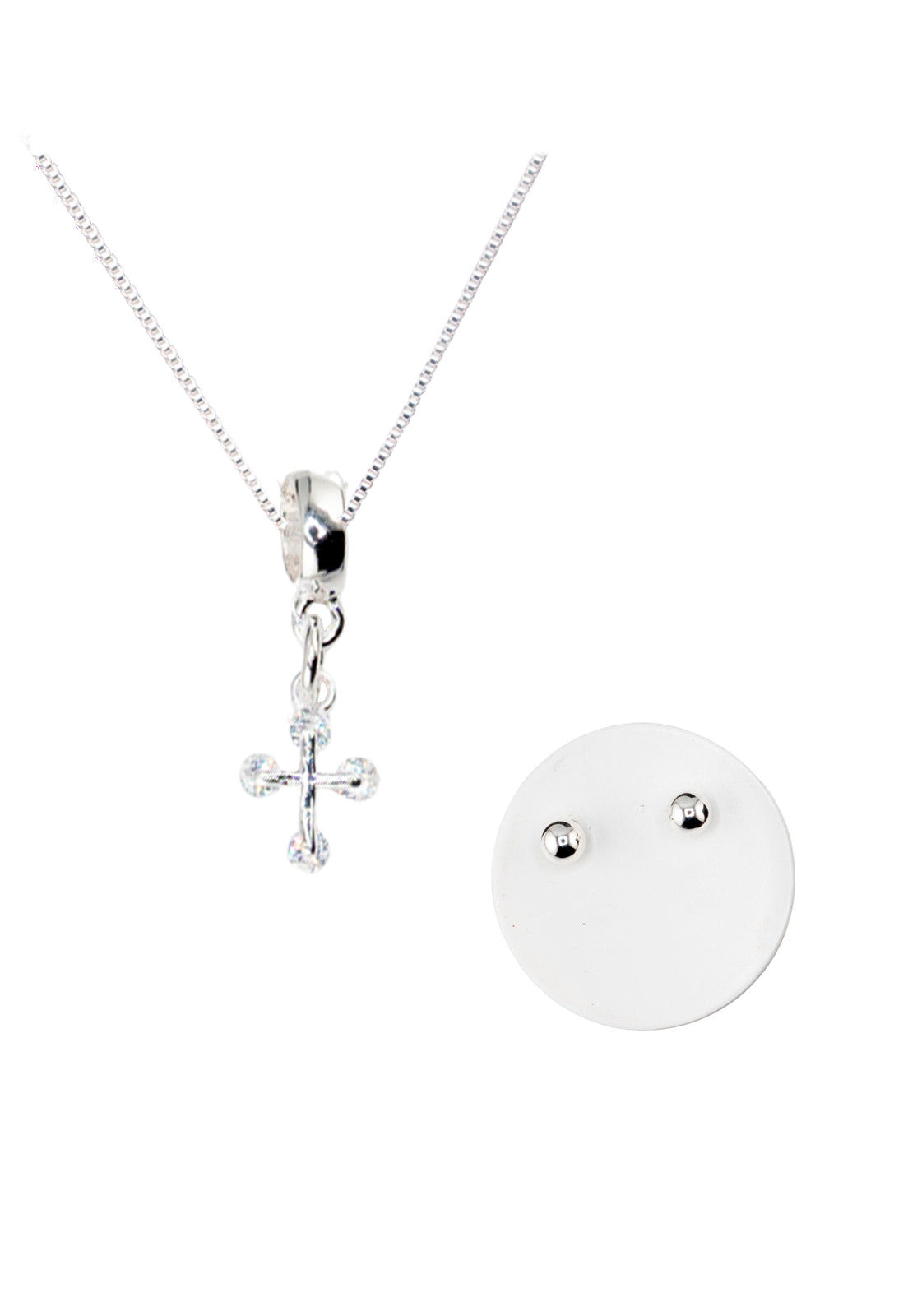 Conjunto Noah Baño de Oro Blanco y Microcircones Blancos