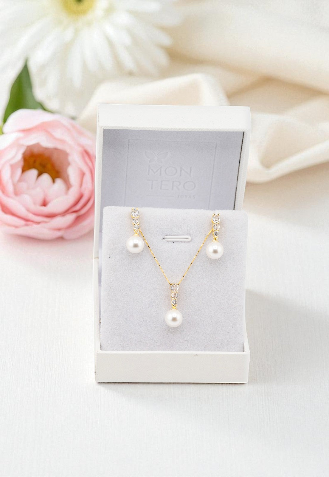 Conjunto Estefania Gold 24K Perla Organica