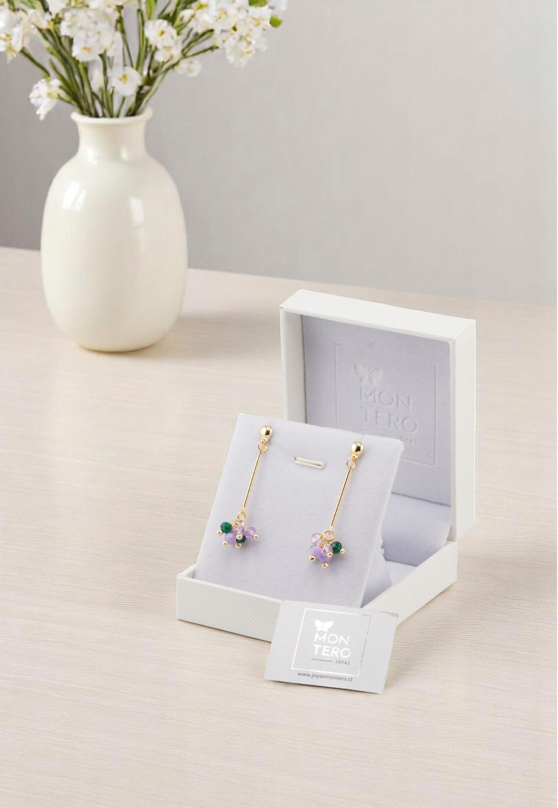 Aros Tessa Lila Gold 24K
