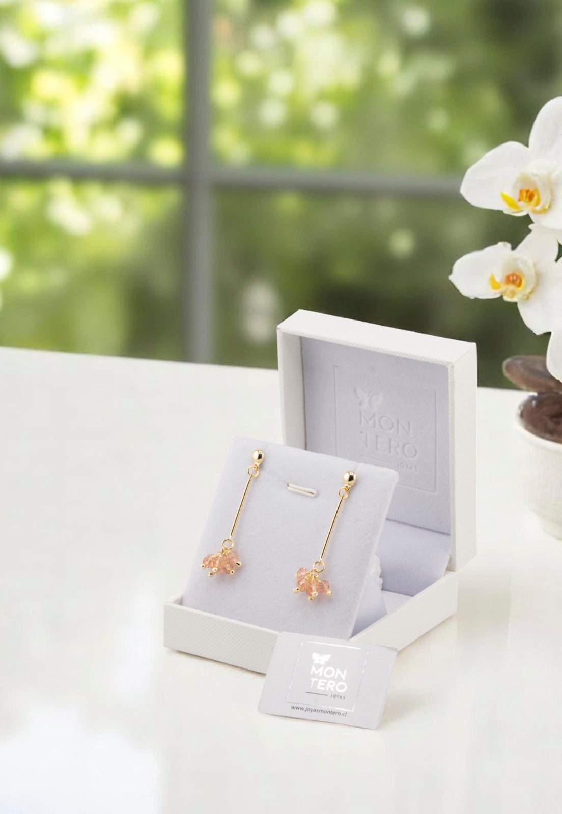 Aros Tessa Peach Gold 24K