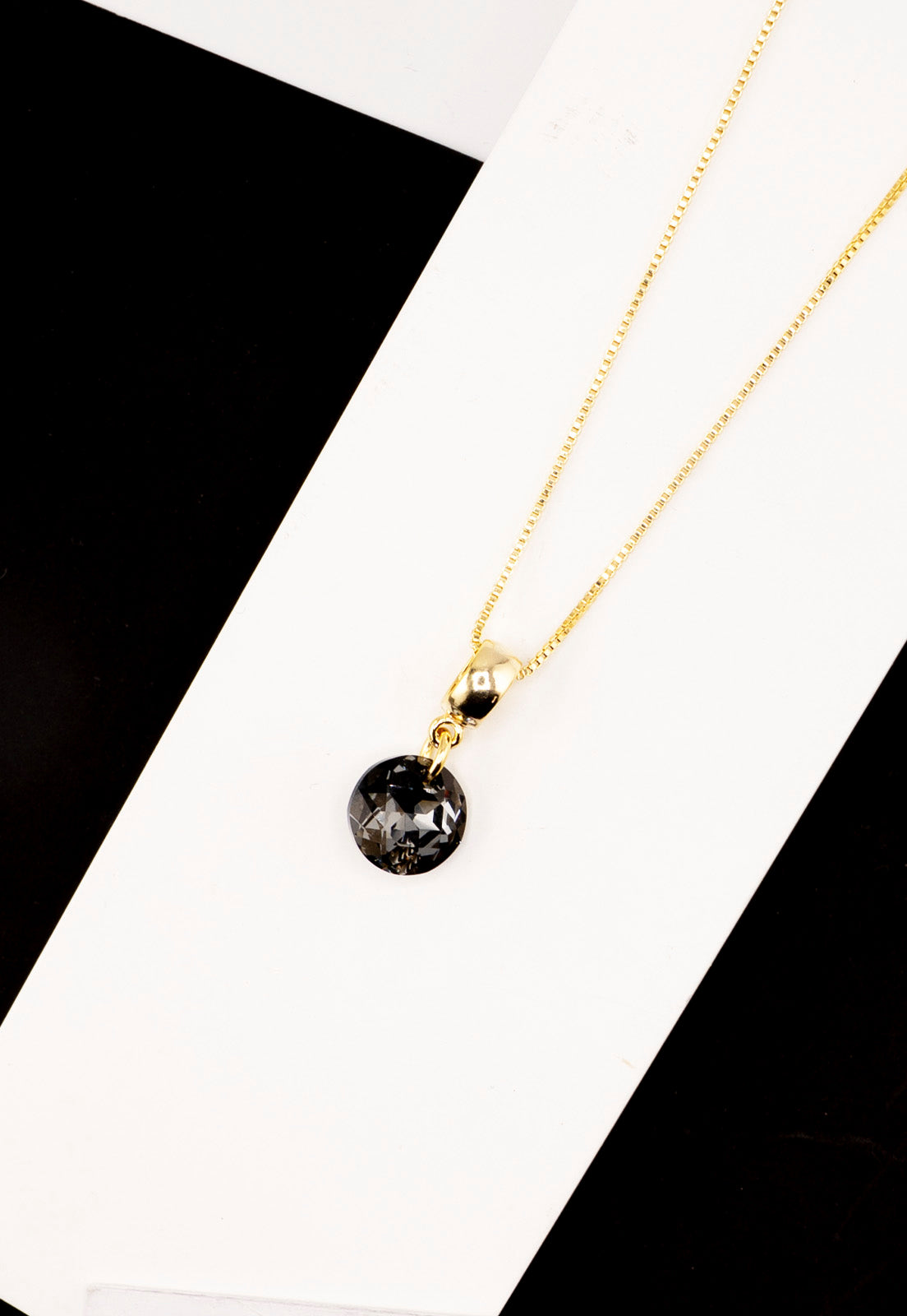 Collar Bali Gold 24K Cristal Genuino Silver Night