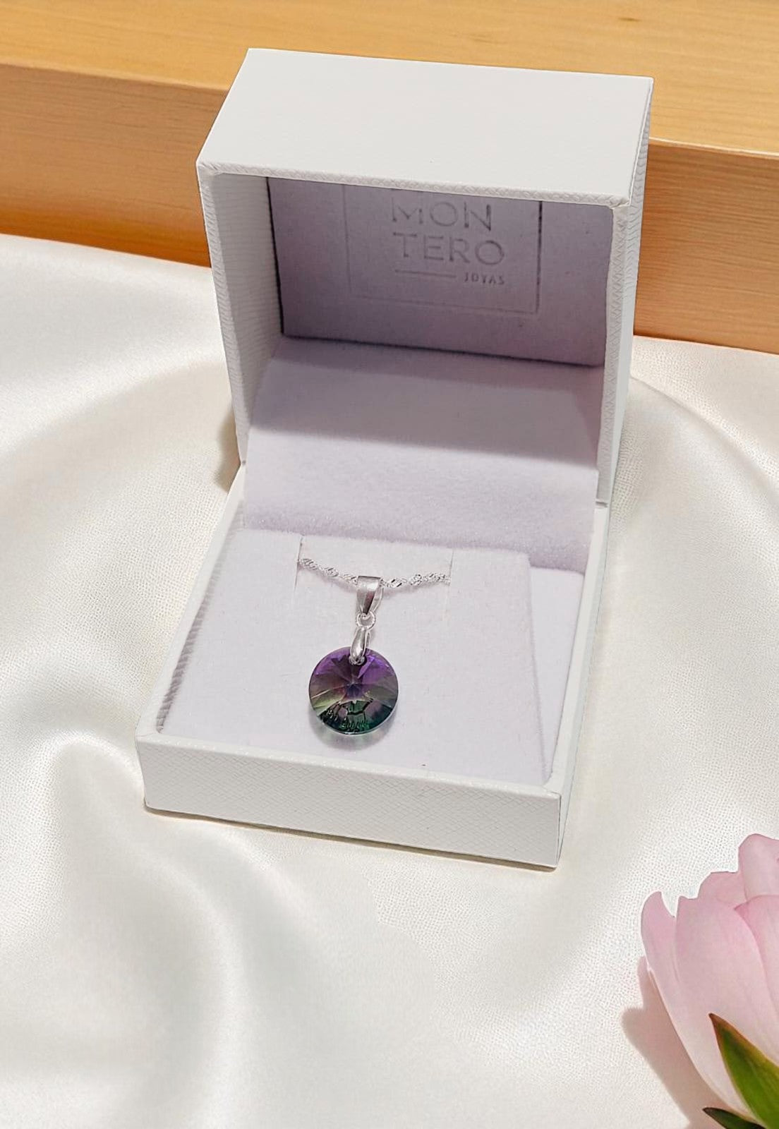 Collar Paris Plata 925 Cristal Genuino Paradise Shine