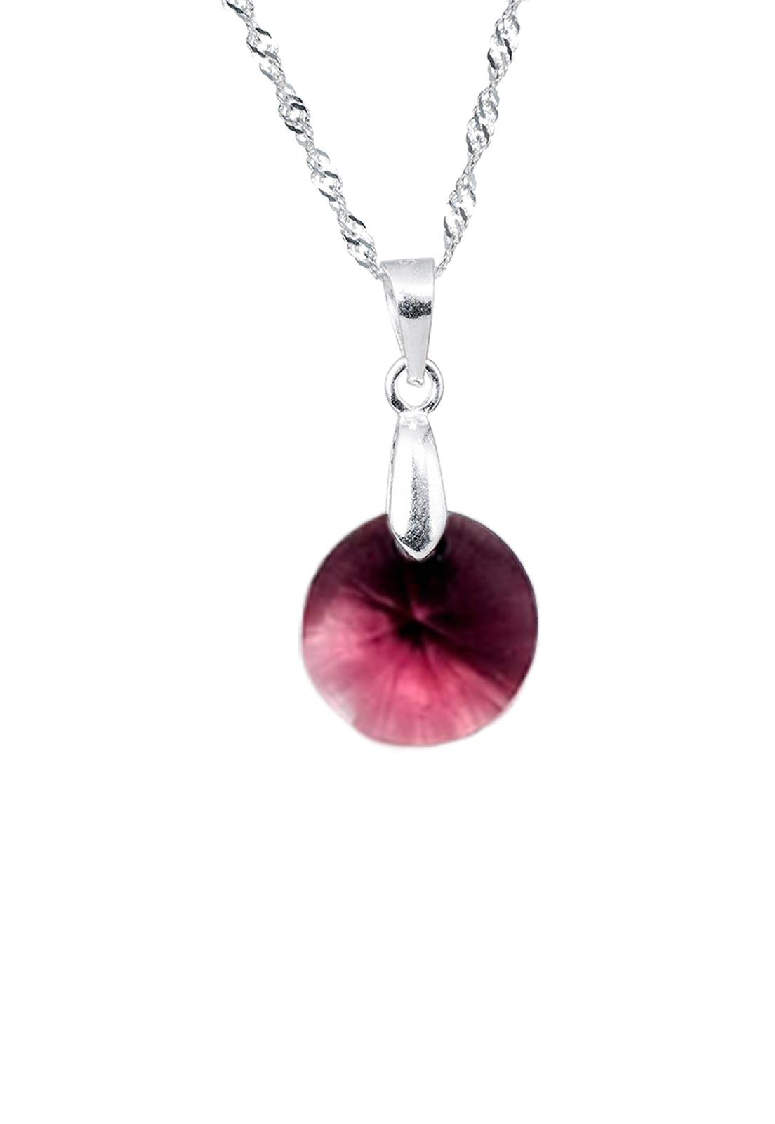 Collar Paris Plata 925 Cristal Genuino Amathyste