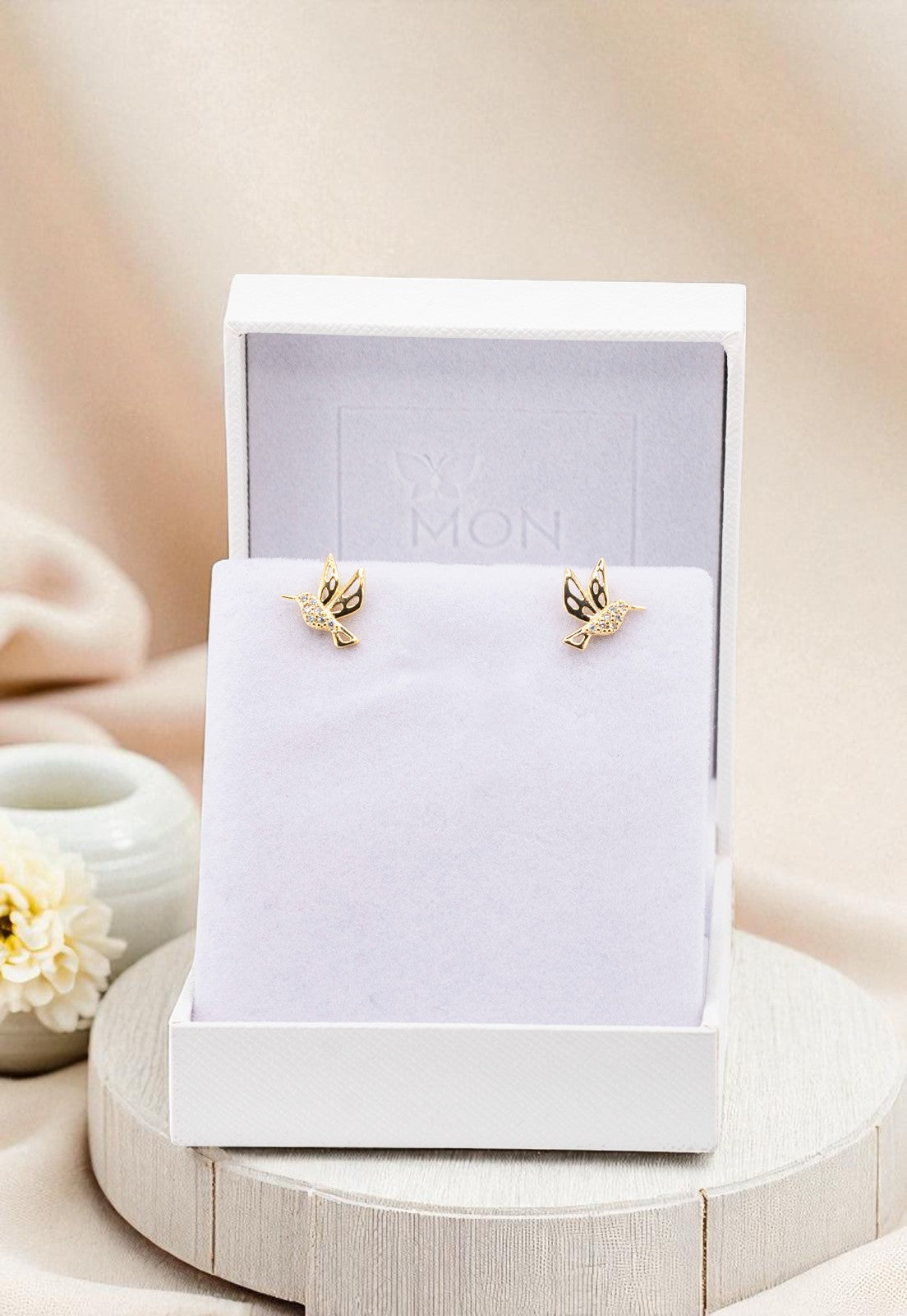 Conjunto Colibri Gold 24K Micro Circones