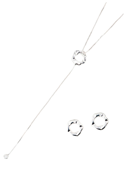 Conjunto Leonor Silver en Baño de Oro Blanco