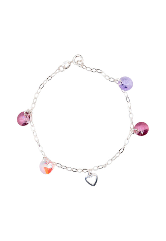 Pulsera Marie Plata Italiana 925 Cristal Genuino Rose