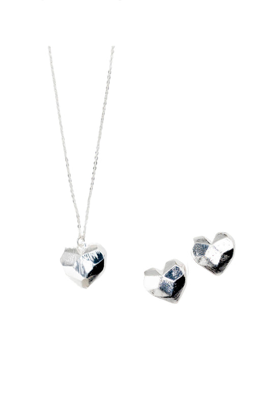 Conjunto Agustina Silver Baño de Oro Blanco
