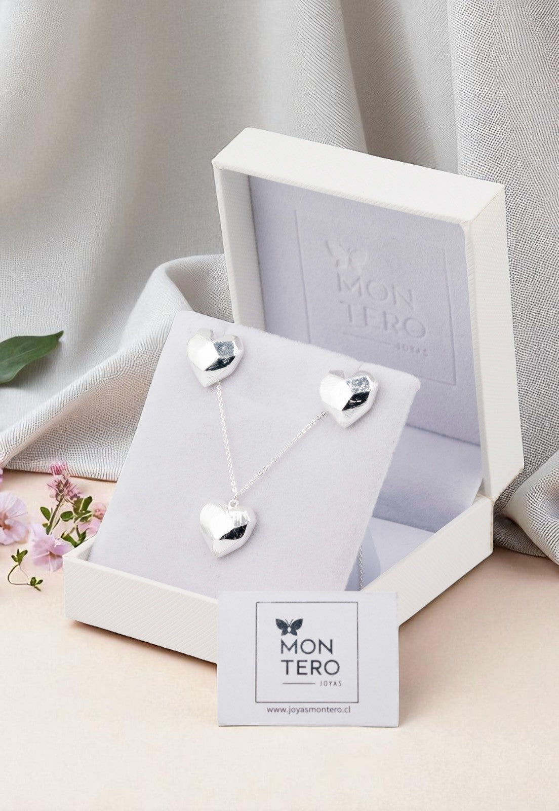 Conjunto Agustina Silver Baño de Oro Blanco