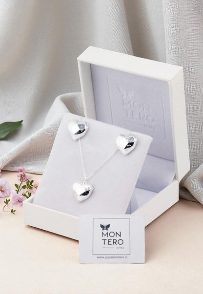 Conjunto Agustina Silver Baño de Oro Blanco