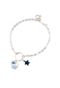 Pulsera Lia Plata Italiana 925 Cristal Genuino Aurora Boreal