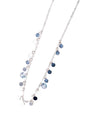 Collar Rumania Plata 925 Cristal Genuino Blue Shade