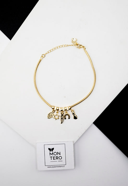Pulsera Nara Gold Con Baño de Oro 24k