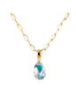 Collar Chiara Palermo Gold 24K Cristal Genuino Aurora Boreal
