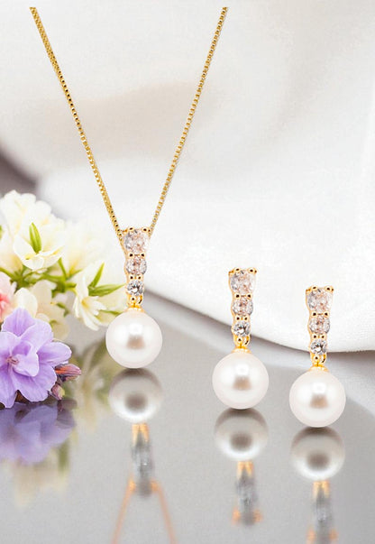 Conjunto Estefania Gold 24K Perla Organica