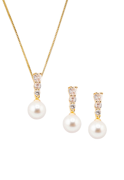 Conjunto Estefania Gold 24K Perla Organica