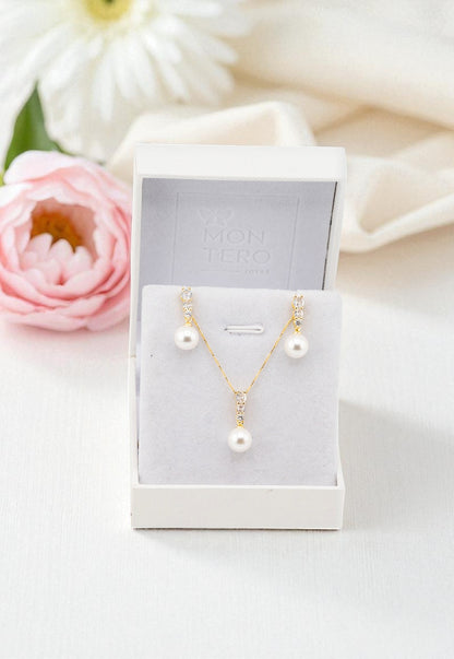 Conjunto Estefania Gold 24K Perla Organica