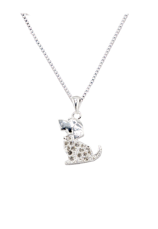 Collar Simon Baño de Oro Blanco Microcircones
