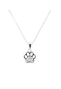 Collar Odie Baño de Oro Blanco
