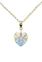 Collar Gran Romance Gold 24K Cristal Genuino Aurora Boreal
