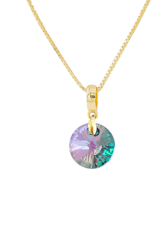 Collar Aurora Gold 24K Cristal Genuino Paradise Shinne