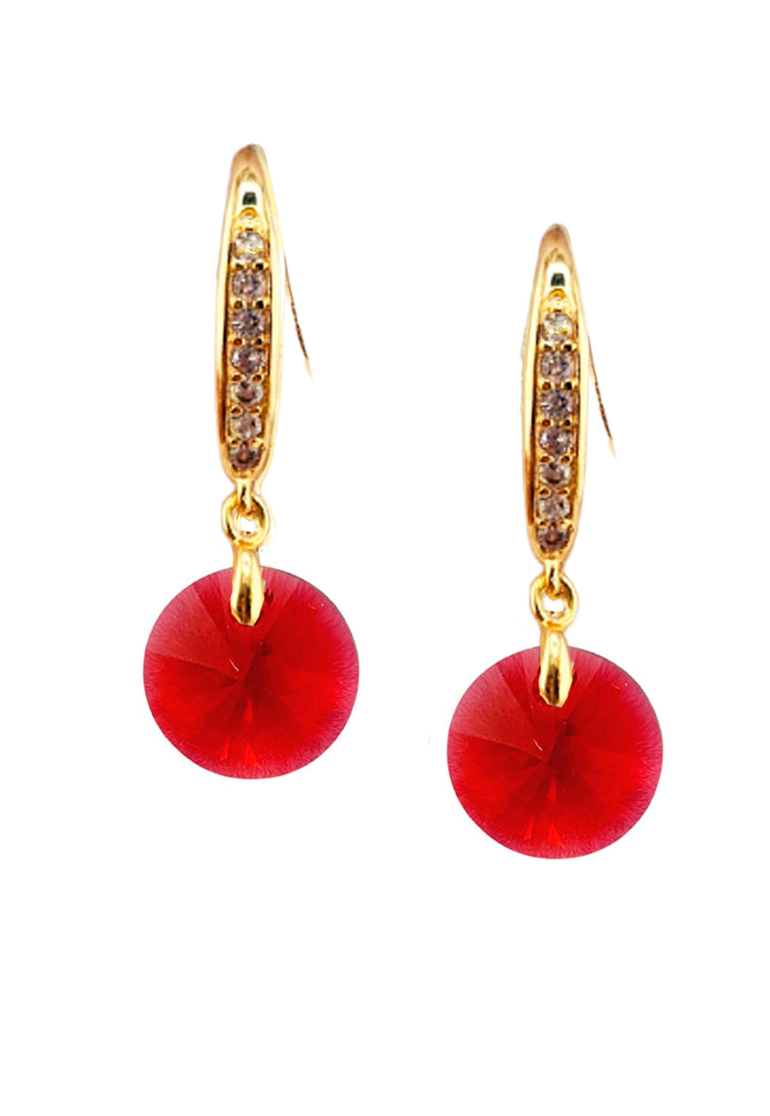 Aros Aurora Gold 24K Cristal Genuino Scarleth