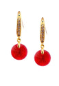 Aros Aurora Gold 24K Cristal Genuino Scarleth