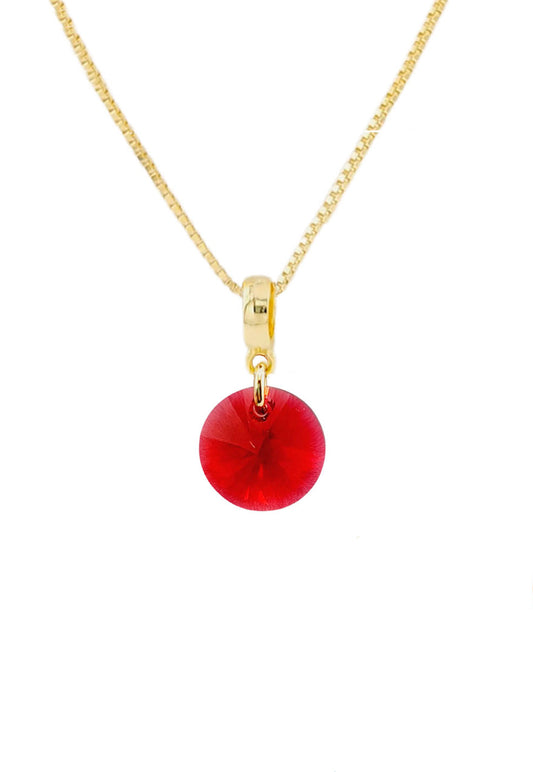 Collar Aurora Gold 24K Cristal Genuino Siam