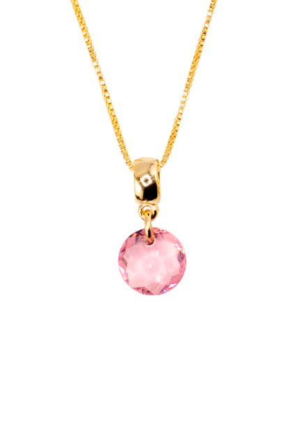 Collar Bali Gold 24k Cristal Genuino Light Rose