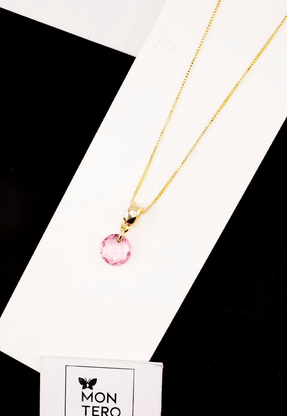 Collar Bali Gold 24k Cristal Genuino Light Rose