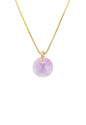 Collar Punto de Luz Gold 24K Cristal Genuino Violet