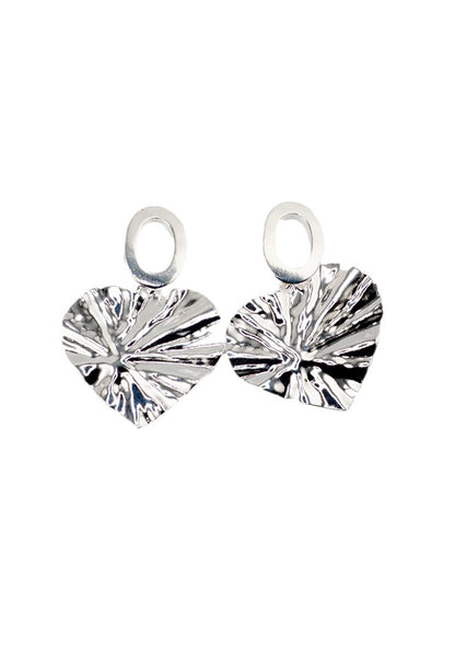 Aros Ella Silver Baño de Oro Blanco 24k