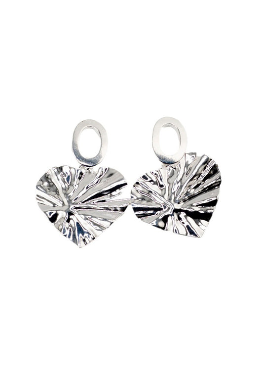Aros Ella Silver Baño de Oro Blanco 24k