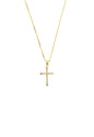 Collar Aura Gold Baño de Oro 24k Microcircon Blanco