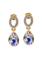 Aros Gota de Luz Gold 24k Cristal Genuino Vitral Ligth