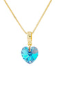 Collar Romance Gold 24K Cristal Genuino Aquamarine