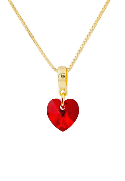 Collar Romance Gold 24K Cristal Genuino Siam Shimmer