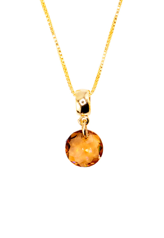 Collar Bali Gold 24K Cristal Genuino Golden Shadow