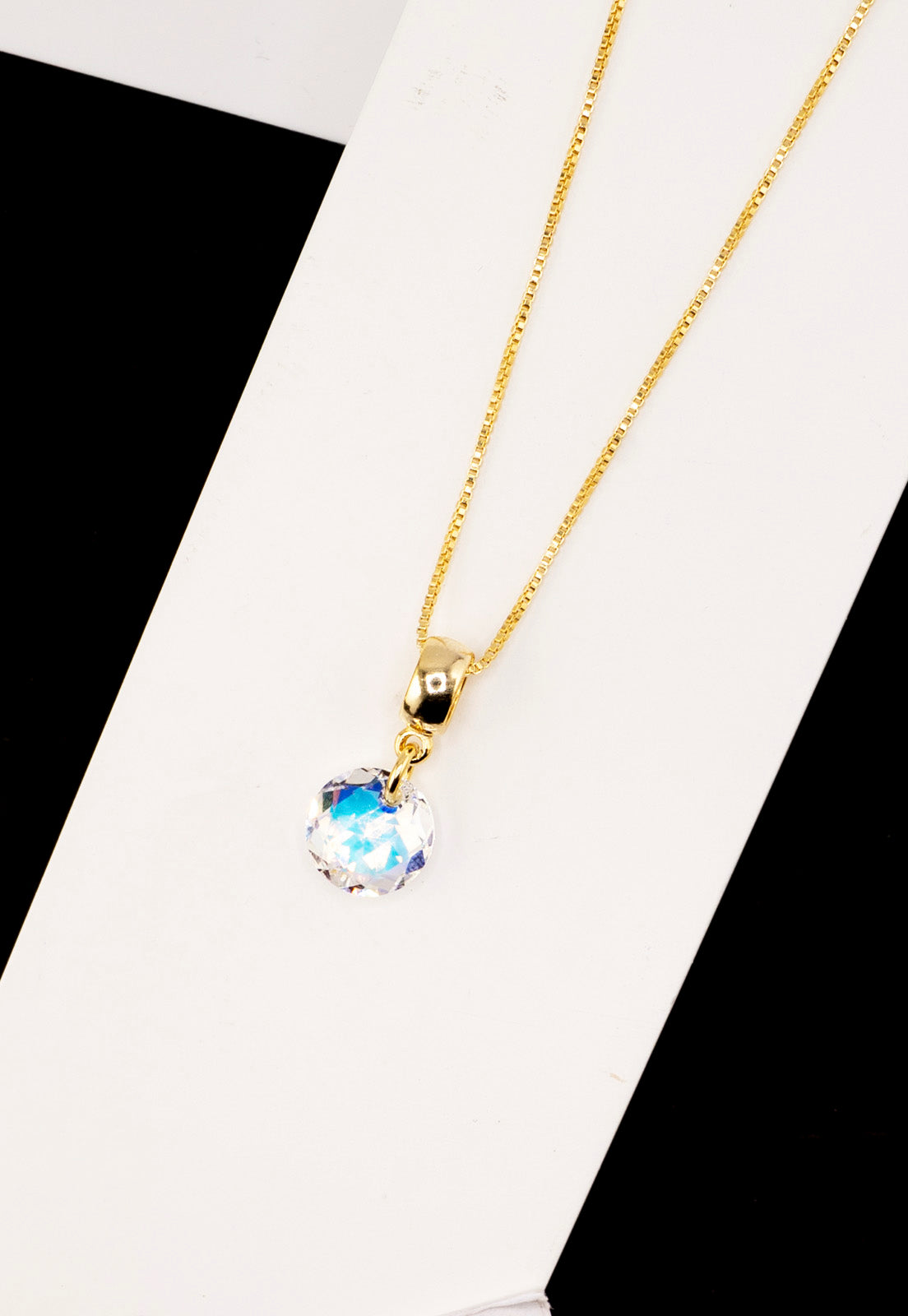 Collar Bali Gold 24k Cristal Genuinos Aurora Boreal