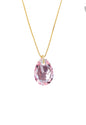 Collar Gota de Luz Gold 24K Cristal Genuino Light Rose