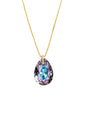 Collar Gota de Luz Gold 24K Cristal Genuino Vitral Light