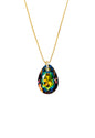 Collar Gota de Luz Gold 24K Cristal Genuino Vitral Medium