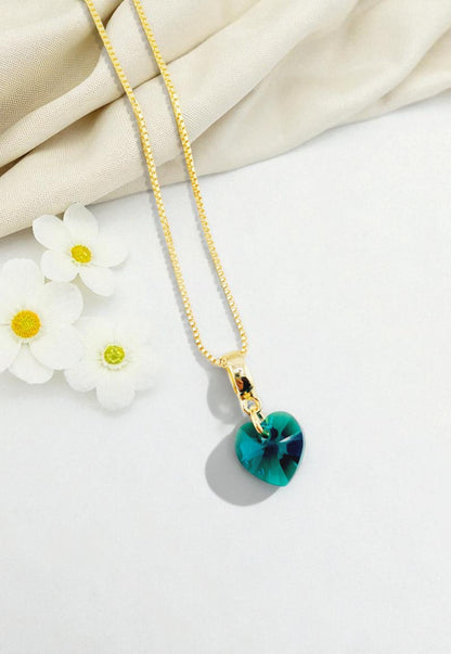 Conjunto Romance Gold 24K Cristal Genuino Emerald