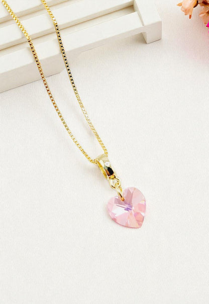 Conjunto Romance Gold 24K Cristal Genuino Ligth Rose