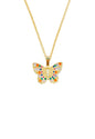 Collar Mariposa Microcircones Baño de Oro 24k