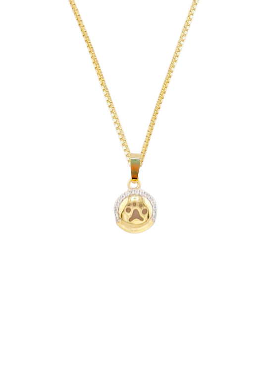 Collar Patita Microcircones Baño de Oro 24k