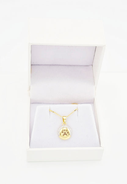 Collar Patita Microcircones Baño de Oro 24k