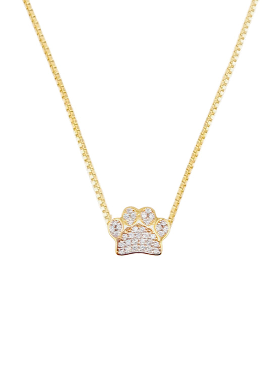 Collar Patitas Microcircones Baño de Oro 24k